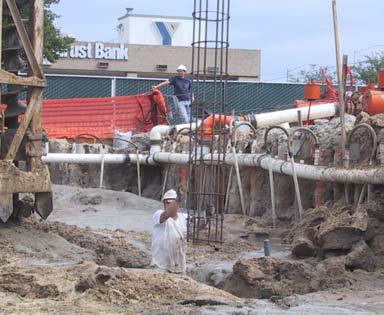 Installation of CFA pile reinforcement.<br />From Brown et al. (2007). Installation of CFA pile reinforcement.<br />From Brown et al. (2007).