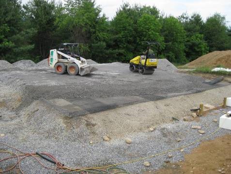 Placement and compaction of fill for CSE. (Courtesy of Joel Sloan). Placement and compaction of fill for CSE. (Courtesy of Joel Sloan).