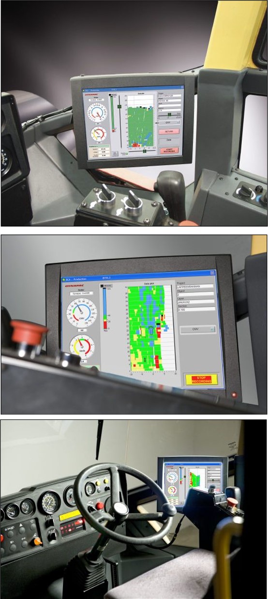 Examples of on-board display monitors used by different manufacturers.<br />(Photograph from DYNAPAC AB website). Examples of on-board display monitors used by different manufacturers.<br />(Photograph from DYNAPAC AB website).