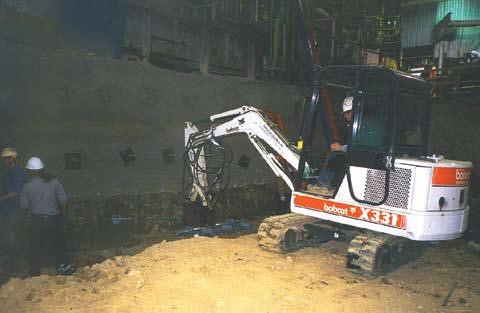 SOIL SCREW® installation equipment. Courtesy of Chance Civil Construction.