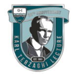 Image of 60th anniversary Terzaghi Lecture pin