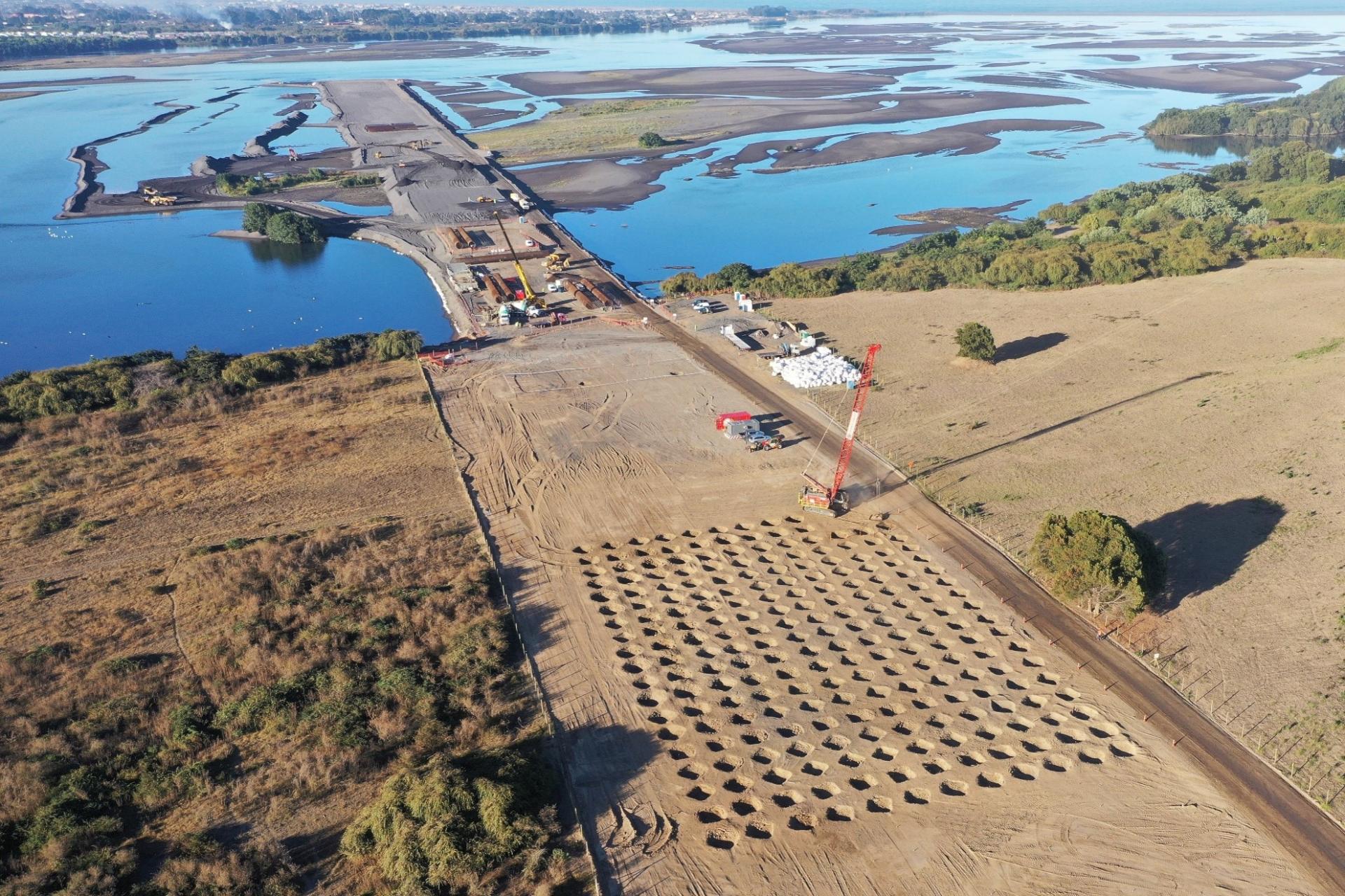 Deep Dynamic Compaction in Concepcion, Chili (Courtesy of Menard Group)