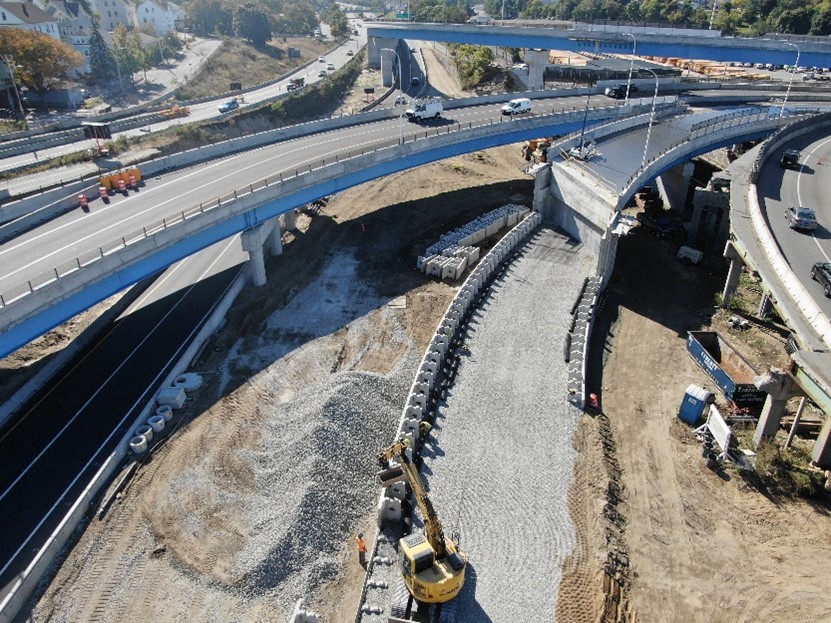 Overview photo of Route 6/10 Interchange Reconstruction, courtesy of Rhode Island Department of Transportation