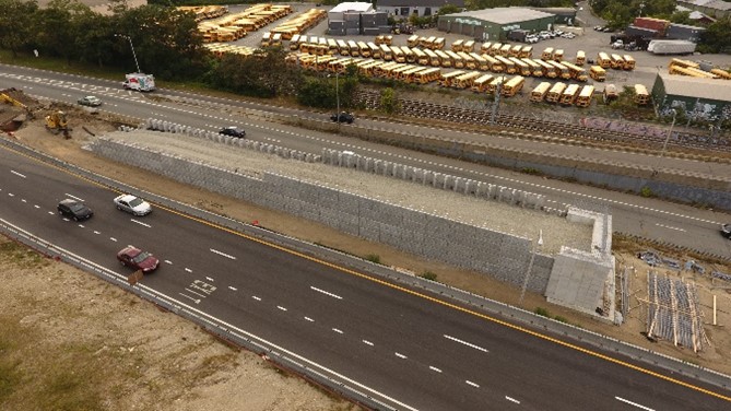 Overview photo during construction of fill materials.
