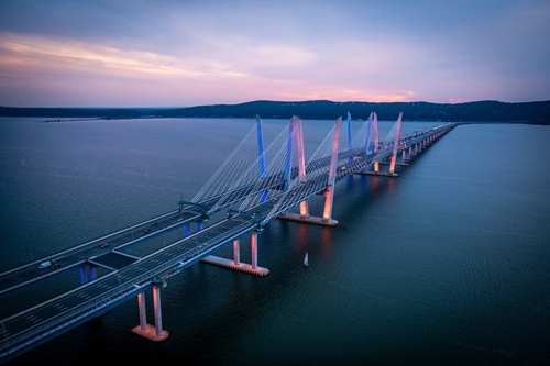 Tappan Zee Bridge at sunset