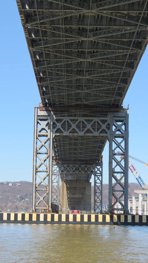 View of underside of old Tappan Zee bridge