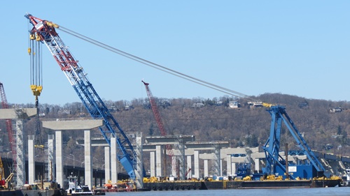 Construction of the new Tappan Zee bridge