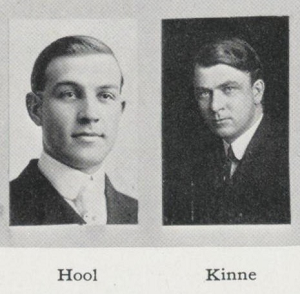 Black and white photographs of Hool and Kinne.