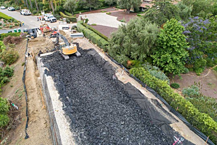 Ortega Ridge Road, Tire-Derived Aggregate placement