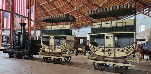 Color photograph of train car