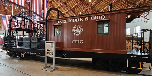 Color photo of train car