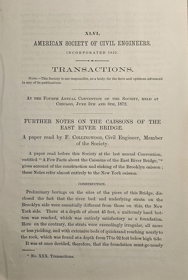 Scan of page of ASCE Transactions