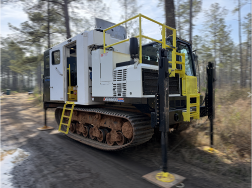 Photo of a tracked CPT rig