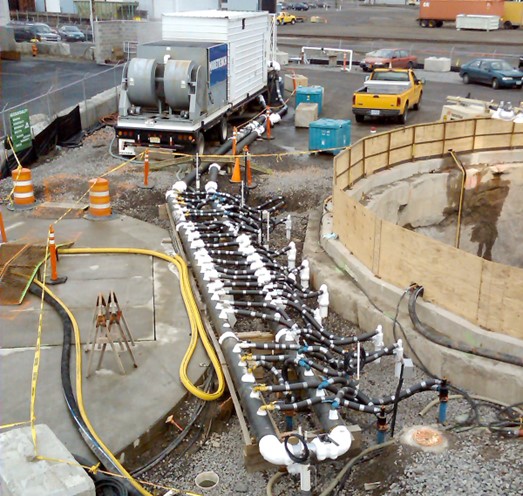 Ground Freezing System at Eastside CSO, Portland (Courtesy of Keller, North America)